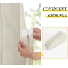 NICETOWN Linen Curtains for Bedroom Living Room, Sheer Door Curtains & Drapes 80 inches Length for Doorway Farmhouse Country Accordion Style Curtain for Sliding Glass Door, 38″ Wide, Angora, 1 Panel(Natural Beige)