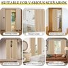 NICETOWN Linen Curtains for Bedroom Living Room, Sheer Door Curtains & Drapes 80 inches Length for Doorway Farmhouse Country Accordion Style Curtain for Sliding Glass Door, 38″ Wide, Angora, 1 Panel(Biscotti Beige)