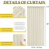NICETOWN Linen Curtains for Bedroom Living Room, Sheer Door Curtains & Drapes 80 inches Length for Doorway Farmhouse Country Accordion Style Curtain for Sliding Glass Door, 38″ Wide, Angora, 1 Panel(Greyish White)