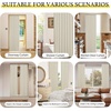 NICETOWN Linen Curtains for Bedroom Living Room, Sheer Door Curtains & Drapes 80 inches Length for Doorway Farmhouse Country Accordion Style Curtain for Sliding Glass Door, 38″ Wide, Angora, 1 Panel(Natural Beige)
