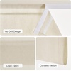 NICETOWN Linen Farmhouse French Door Curtain No Drill Blinds for Windows, Ivory Solid Cordless Blinds for Farmhouse Door Window Covering with Light Filgtering, W24 x L48, 1Pc(Natural)