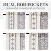 NICETOWN Natural Linen Door Curtains for Glass French Door, Farmhouse Boho Window Rustic Sheer Drapes Light Filtering Rod Pocket Front Sidelight Shade Privacy Added, 1 PC, 35″ W x 72″ L(Greyish White)