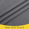 NICETOWN Room Darkening Faux Linen Small Window Curtains for Bathroom, Energy Saving French Door Curtains for Home Office Living Room Kitchen French Door, 24W x 18L Inch, Greyish White, 1 Panel(Grey)