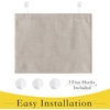 NICETOWN Room Darkening Faux Linen Small Window Curtains for Bathroom, Energy Saving French Door Curtains for Home Office Living Room Kitchen French Door, 24W x 18L Inch, Greyish White, 1 Panel(Angora)