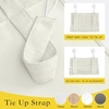 NICETOWN Room Darkening Faux Linen Small Window Curtains for Bathroom, Energy Saving French Door Curtains for Home Office Living Room Kitchen French Door, 24W x 18L Inch, Greyish White, 1 Panel(Natural)