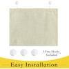 NICETOWN Room Darkening Faux Linen Small Window Curtains for Bathroom, Energy Saving French Door Curtains for Home Office Living Room Kitchen French Door, 24W x 18L Inch, Greyish White, 1 Panel(Beige)