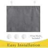 NICETOWN Room Darkening Faux Linen Small Window Curtains for Bathroom, Energy Saving French Door Curtains for Home Office Living Room Kitchen French Door, 24W x 18L Inch, Greyish White, 1 Panel(Grey)
