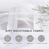 NICETOWN Sheer Curtains for Hall Room – Rod Pocket Faux Linen Sheer Curtains 84 inches Long for Patio Sliding Glass Door (White, 1 Pair, 55 Wide Per Panel)(White – Rod Pocket Only)