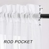 NICETOWN Sheer Curtains for Hall Room – Rod Pocket Faux Linen Sheer Curtains 84 inches Long for Patio Sliding Glass Door (White, 1 Pair, 55 Wide Per Panel)(White – Rod Pocket Only)