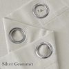 NICETOWN Short Faux Linen Natural Blackout Curtains 63 inches Long