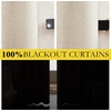 NICETOWN White 100% Blackout Linen Insulated Patio Curtain 84 inch Long(Cream)