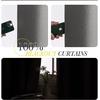 NICETOWN White 100% Blackout Linen Insulated Patio Curtain 84 inch Long(Graphite)