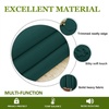 NICETOWN White 100% Blackout Linen Insulated Patio Curtain 84 inch Long(Hunter Green)