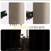 NICETOWN White 100% Blackout Linen Insulated Patio Curtain 84 inch Long(Taupe)