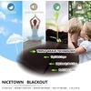 NICETOWN White 100% Blackout Linen Insulated Patio Curtain 84 inch Long(Toffee Brown)