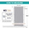 NICETOWN White 100% Blackout Linen Insulated Patio Curtain 84 inch Long(Toffee Brown)