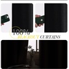 NICETOWN White 100% Blackout Linen Insulated Patio Curtain 84 inch Long(True Black)
