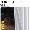 NICETOWN White 100% Blackout Linen Insulated Patio Curtain 84 inch Long(Ture White)
