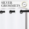 NICETOWN White 100% Blackout Linen Insulated Patio Curtain 84 inch Long(White)