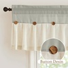 NICETOWN Window Toppers Valances – Linen Sheer Valances Pleated Rod Pocket 52 x 18 inche Long Window Covering for Kitchen, Kids Room Short Drapes Living Room Bedroom Bathroom Decor, 4 Panels, Angora(Grey)
