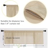 NICETOWN Window Toppers Valances – Linen Sheer Valances Pleated Rod Pocket 52 x 18 inche Long Window Covering for Kitchen, Kids Room Short Drapes Living Room Bedroom Bathroom Decor, 4 Panels, Angora(Angora)