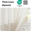 NICETOWN Window Toppers Valances – Linen Sheer Valances Pleated Rod Pocket 52 x 18 inche Long Window Covering for Kitchen, Kids Room Short Drapes Living Room Bedroom Bathroom Decor, 4 Panels, Angora(Natural)