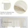 NICETOWN Window Toppers Valances – Linen Sheer Valances Pleated Rod Pocket 52 x 18 inche Long Window Covering for Kitchen, Kids Room Short Drapes Living Room Bedroom Bathroom Decor, 4 Panels, Angora(Off White)