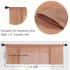 NICETOWN Window Toppers Valances – Linen Sheer Valances Pleated Rod Pocket 52 x 18 inche Long Window Covering for Kitchen, Kids Room Short Drapes Living Room Bedroom Bathroom Decor, 4 Panels, Angora(Terracotta)