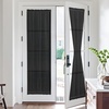 NICETOWN 2 Panels Semi Transparent White Curtains for Kitchen Bathroom(Black)