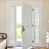 NICETOWN 2 Panels Semi Transparent White Curtains for Kitchen Bathroom(Light Beige)
