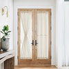 NICETOWN 2 Panels Semi Transparent White Curtains for Kitchen Bathroom(Natural)