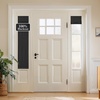 NICETOWN Black 100% Blackout Linen French Door Curtain for Small Window(Black)