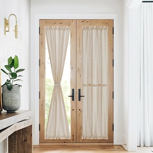 NICETOWN 2 Panels Semi Transparent White Curtains for Kitchen Bathroom(Angora)