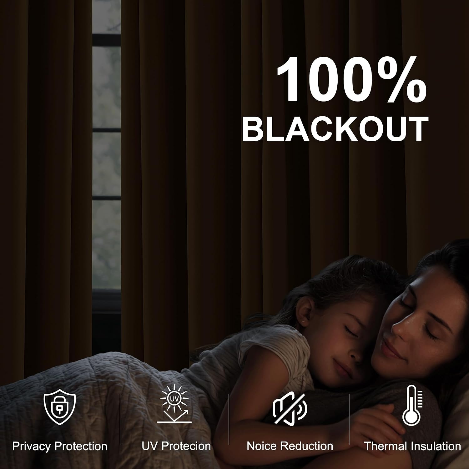 image:imageNICETOWN 100 Blackout Sage Green Curtains for Nursery Rod Pocket Thermal Drapes Room Darkening Window Treatment for Kids Room W52 x L54 2 PanelsBiscotti Beige