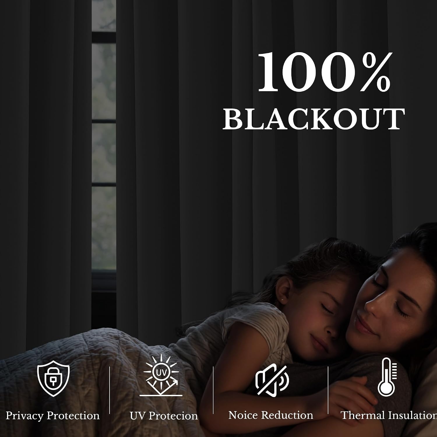 image:imageNICETOWN 100 Blackout Sage Green Curtains for Nursery Rod Pocket Thermal Drapes Room Darkening Window Treatment for Kids Room W52 x L54 2 PanelsGrey