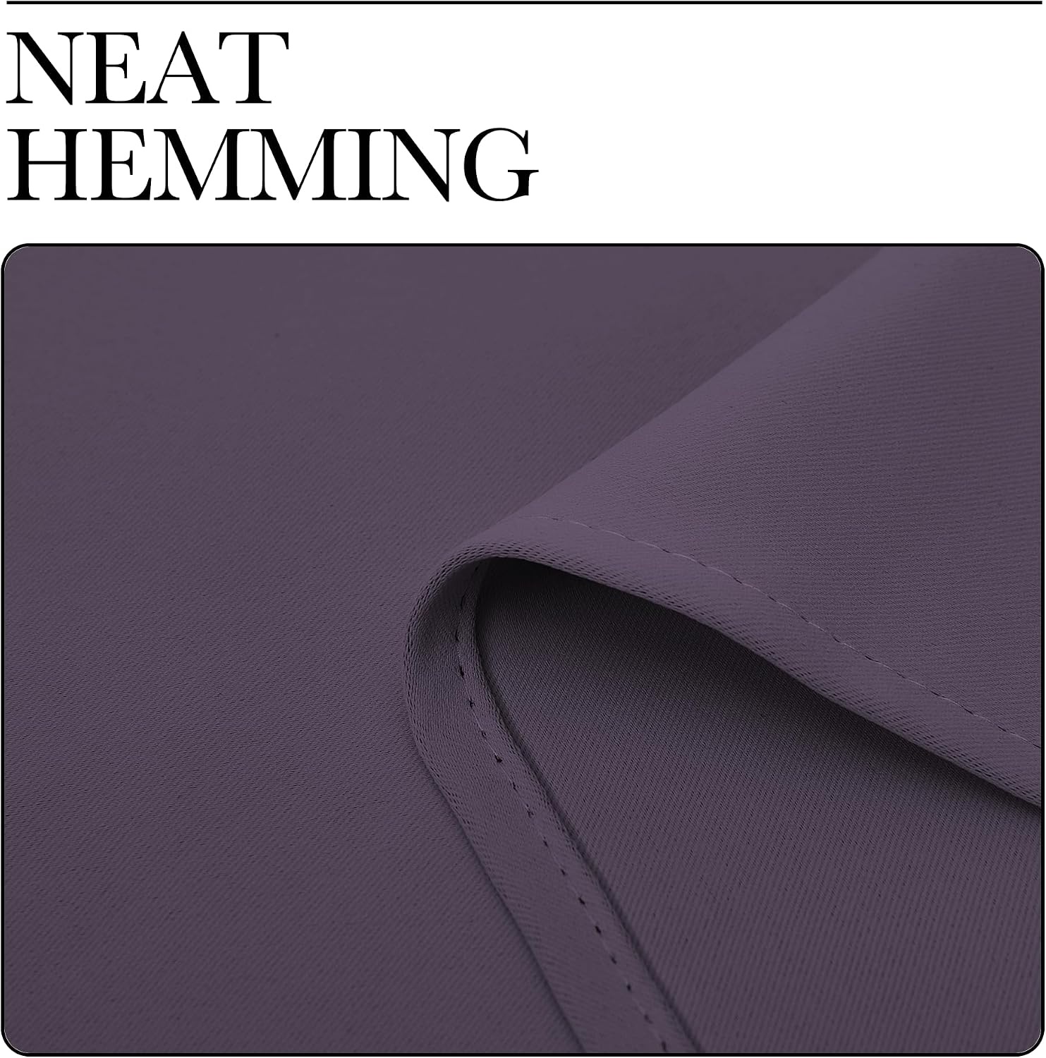 image:imageNICETOWN Blackout Curtain Panels for Living Room Greyish Purple Color 42x36 inch 2 Panels Set Room Darkening Blackout Drapes for Window