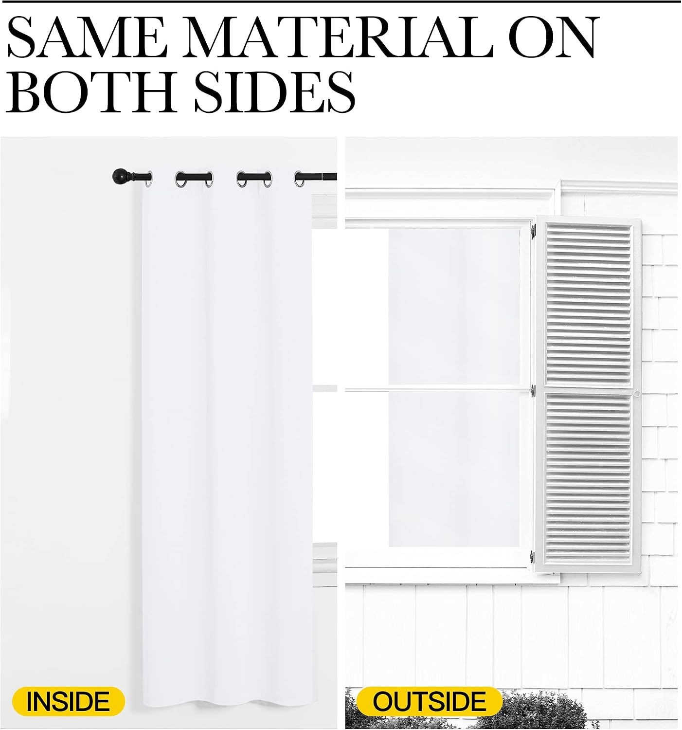 image:imageNICETOWN Patio Door Curtain Panel 120 inches Wide Pure White 1 Piece Nursery amp Infant Care Drape Extra Long 102 inches Length Curtain for Dining Room