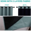NICETOWN 100% Blackout Curtains 54 inches Long, Double-Deck Completely Blackout Window Treatment Thermal Insulated Lined Drapes for Small Window (Aqua, 1 Pair, 42 inches Width Each Panel)