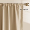 NICETOWN 100% Blackout Sage Green Curtains for Nursery, Rod Pocket Thermal Drapes Room Darkening Window Treatment for Kids Room, W52 x L54, 2 Panels(Biscotti Beige)