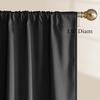 NICETOWN 100% Blackout Sage Green Curtains for Nursery, Rod Pocket Thermal Drapes Room Darkening Window Treatment for Kids Room, W52 x L54, 2 Panels(Black)