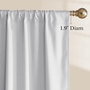 NICETOWN 100% Blackout Sage Green Curtains for Nursery, Rod Pocket Thermal Drapes Room Darkening Window Treatment for Kids Room, W52 x L54, 2 Panels(Greyish White)