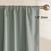 NICETOWN 100% Blackout Sage Green Curtains for Nursery, Rod Pocket Thermal Drapes Room Darkening Window Treatment for Kids Room, W52 x L54, 2 Panels(Sage Green)