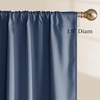 NICETOWN 100% Blackout Sage Green Curtains for Nursery, Rod Pocket Thermal Drapes Room Darkening Window Treatment for Kids Room, W52 x L54, 2 Panels(Stone Blue)