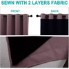 NICETOWN 100% Blackout Window Curtain Panels, Cold and Full Light Blocking Drapes with Black Liner for Nursery, 84 inches Drop Thermal Insulated Draperies (Dry Rose, 2 PCs, 70 inches Wide Each Panel)