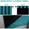 NICETOWN 100% Blackout Window Curtain Panels, Full Light Blocking Drapes with Black Liner for Nursery, 72-inch Drop Thermal Insulated Draperies (Peacock Teal, 2 Pieces, 70-inch Wide Per Panel)