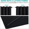 NICETOWN Black Blackout Curtains for Kids Room 62″ Wide x 63″ Long 2 Panels