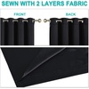 NICETOWN Black Blackout Curtains for Nursery 42″ Wide x 72″ Long 2 Panels