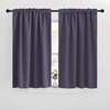 NICETOWN Blackout Curtain Panels for Living Room – (Greyish Purple Color) 42×36 inch, 2 Panels Set, Room Darkening Blackout Drapes for Window