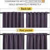 NICETOWN Blackout Curtain Panels for Living Room – (Greyish Purple Color) 42×36 inch, 2 Panels Set, Room Darkening Blackout Drapes for Window