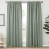 NICETOWN Blackout Curtains 84 inches Long for Living Room, Rod Pocket & Back Tab Window Curtains, Eatra Long Drape Panels for Office (Greyish Green, 70″ W x 84″ L per Panel, 2 PCs)